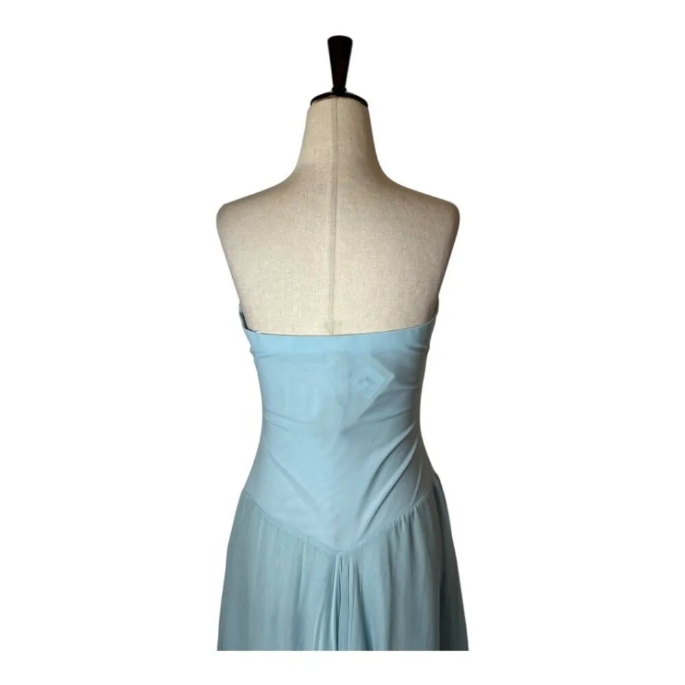 Bec+Bridge Dress Women 10 Dolphin Blue  Elzette Strapless‎ Asymmetric Midi NWT - Image 6