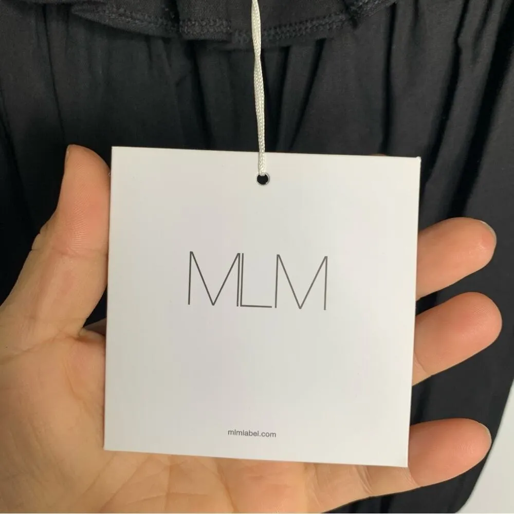 MLM Label off shoulder Vienna black ruffle long sleeves‎ dress small minimalist - Image 7