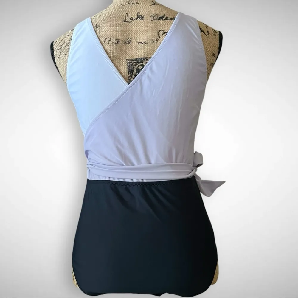 FELNART Navy Purple White Color Block V - Image 3