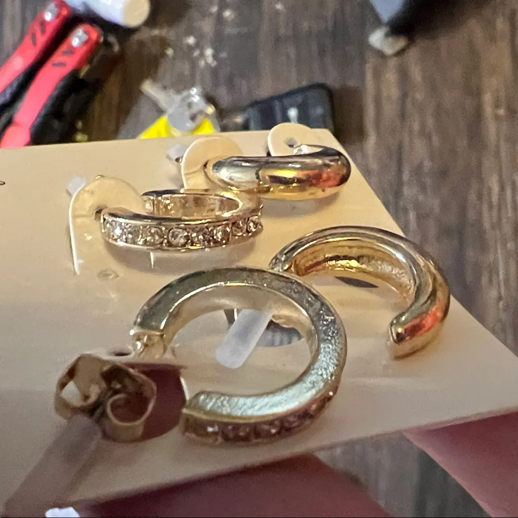 a new day Gold Hoop Earrings - Image 3