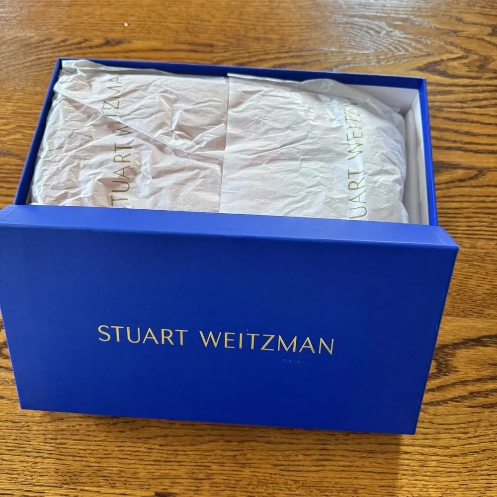 NIB Stuart Weitzman Playa 35 Knot Block White Slides | Size 9 - Image 2