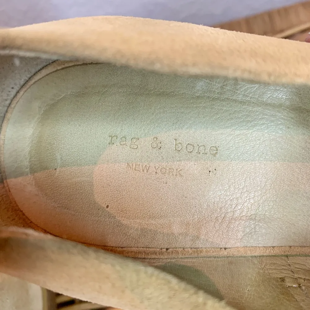 Rag and Bone Myra Dune Suede Peep Toe Heels Size 38 - Image 12
