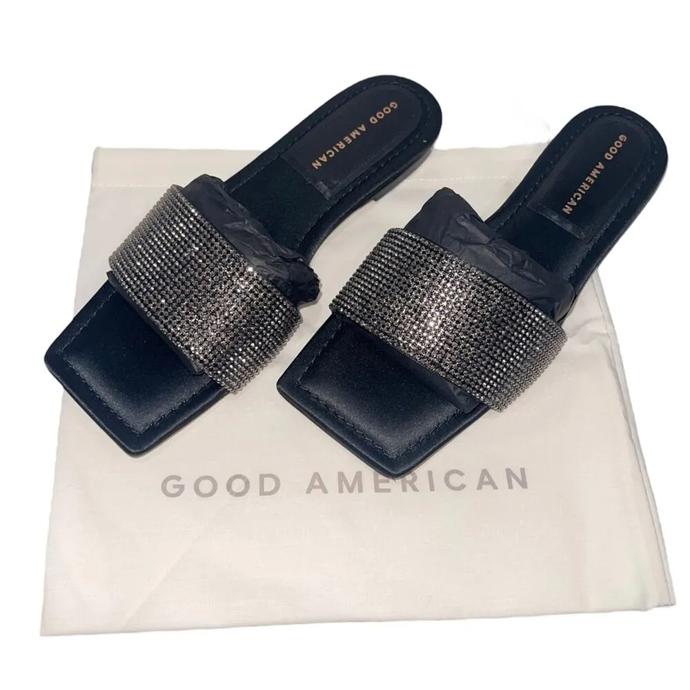 NIB! Good American Crystal Crush Shimmer Standout Slide Sandal - Size 7 - Image 7