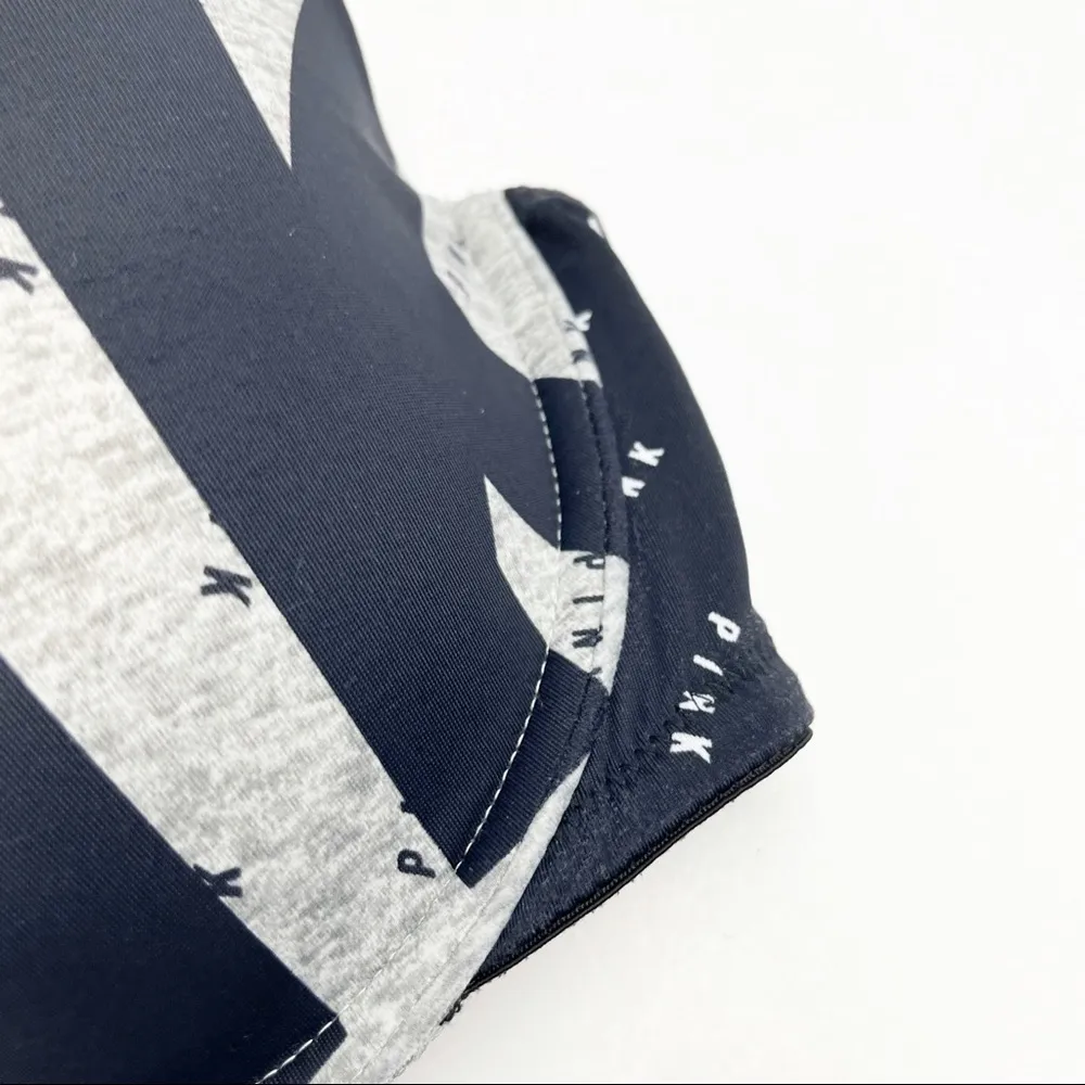 PINK VICTORIA’S SECRET Gray Pink Graphic Lightly Line T-Shirt Bra, Size 34DD - Image 5