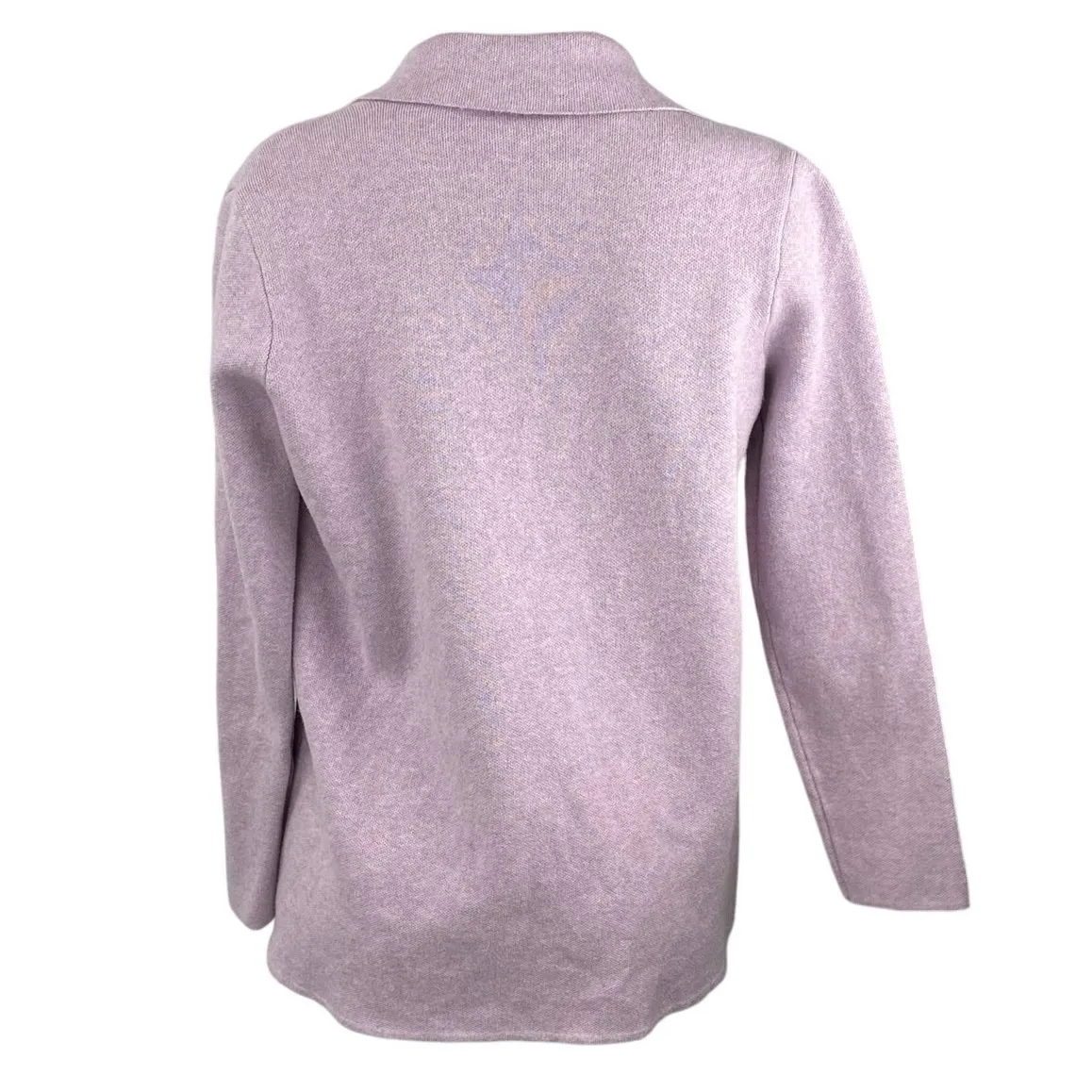 LOFT Women's Purple Long Sleeve Open Front Collared Cardigan Sweater Top Size S - Image 3