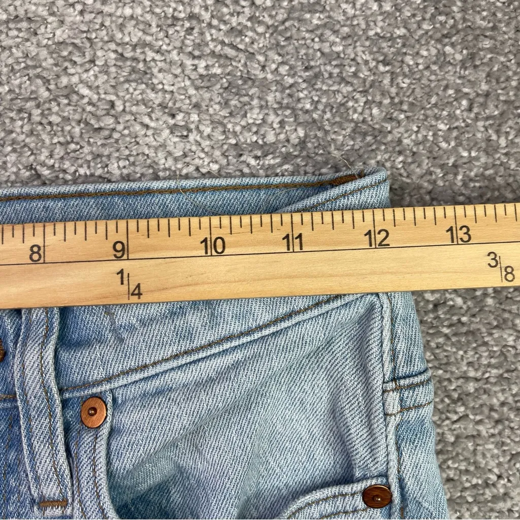 Madewell Jeans Women’s 23 Blue Slim Crop BoyJean High Rise Light Wash Ripped - Image 9