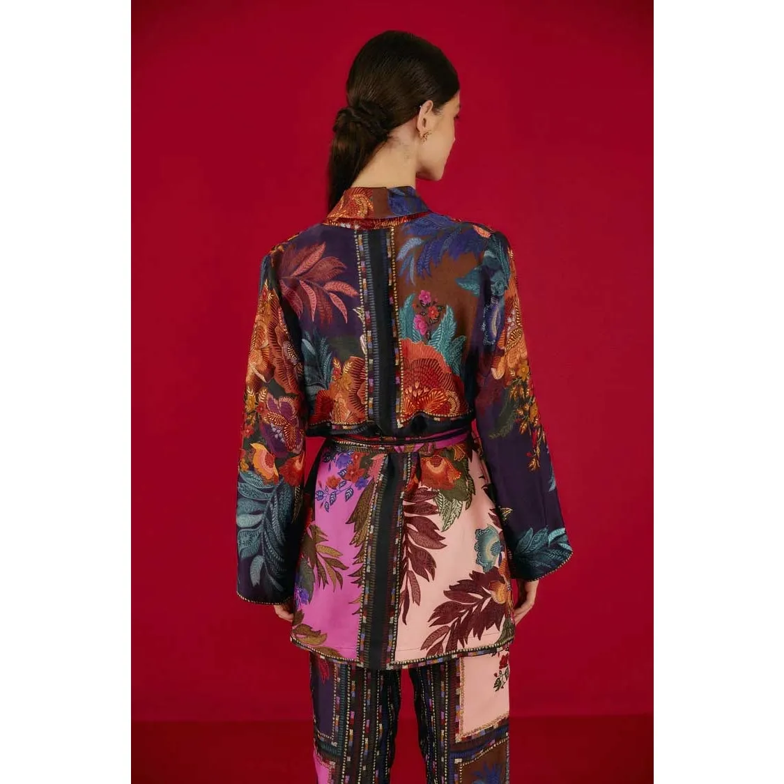 Farm Rio Flower Scarves Robe - Image 4