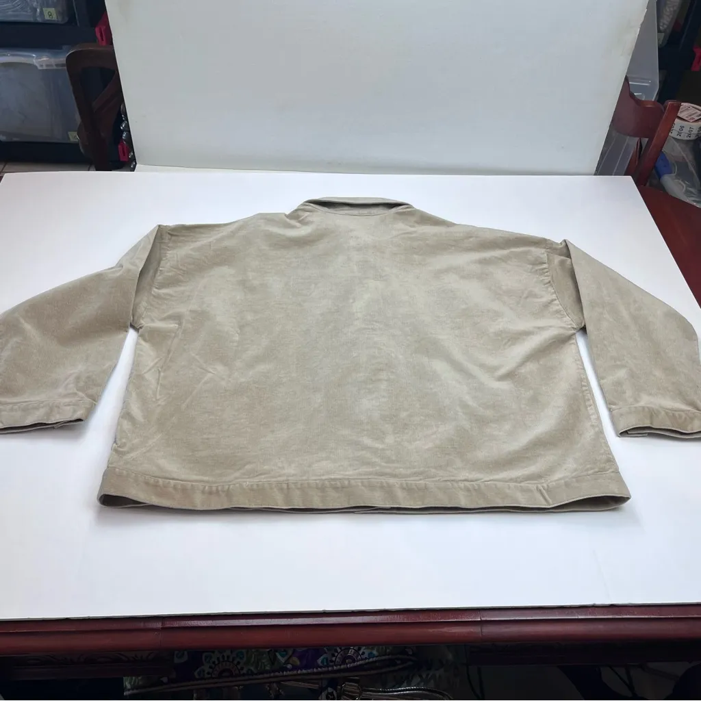 Eileen Fisher Classic Button Front Corduroy Jacket‎ Maple Oat Khaki Women XL NEW - Image 15