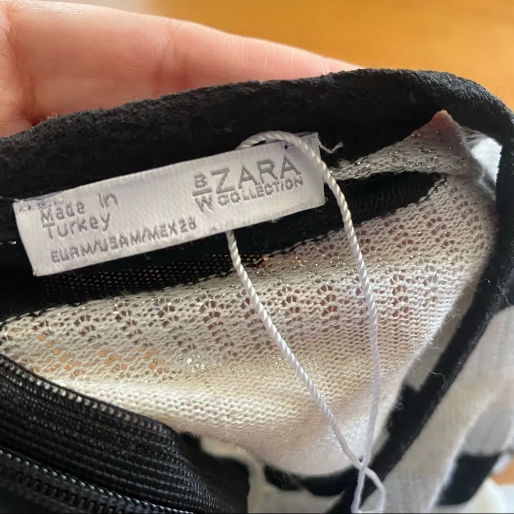 ZARA Knit Metallic High Low Tunic  Top SZ M NWOT - Image 9