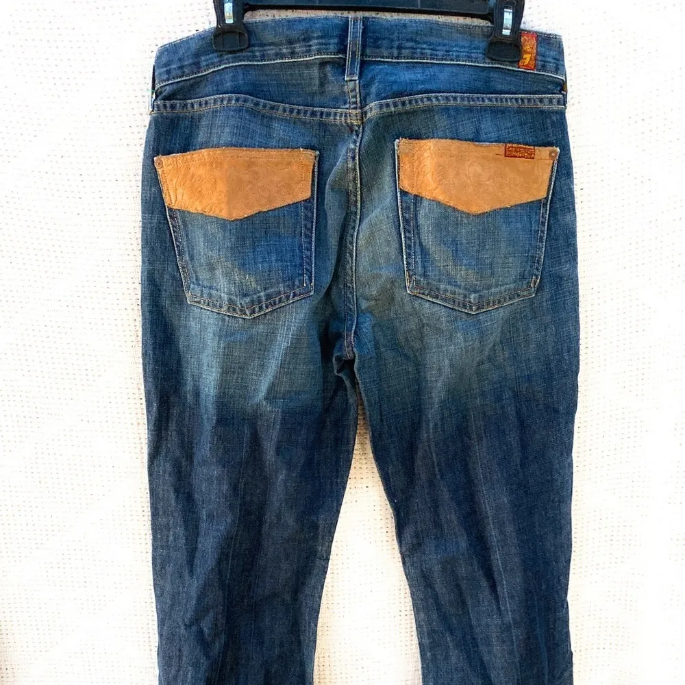 7 For All Mankind Jeans Leather‎ Pockets - Image 5