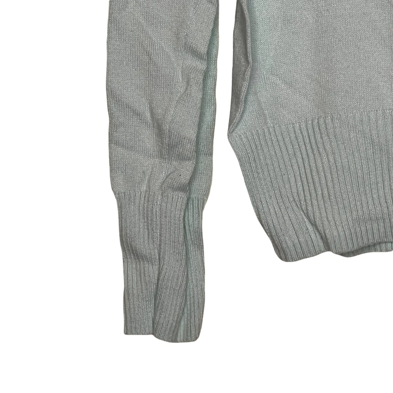 Old Navy Womens Sweater Size Medium Teal Cotton Crew‎ Neck - Image 3