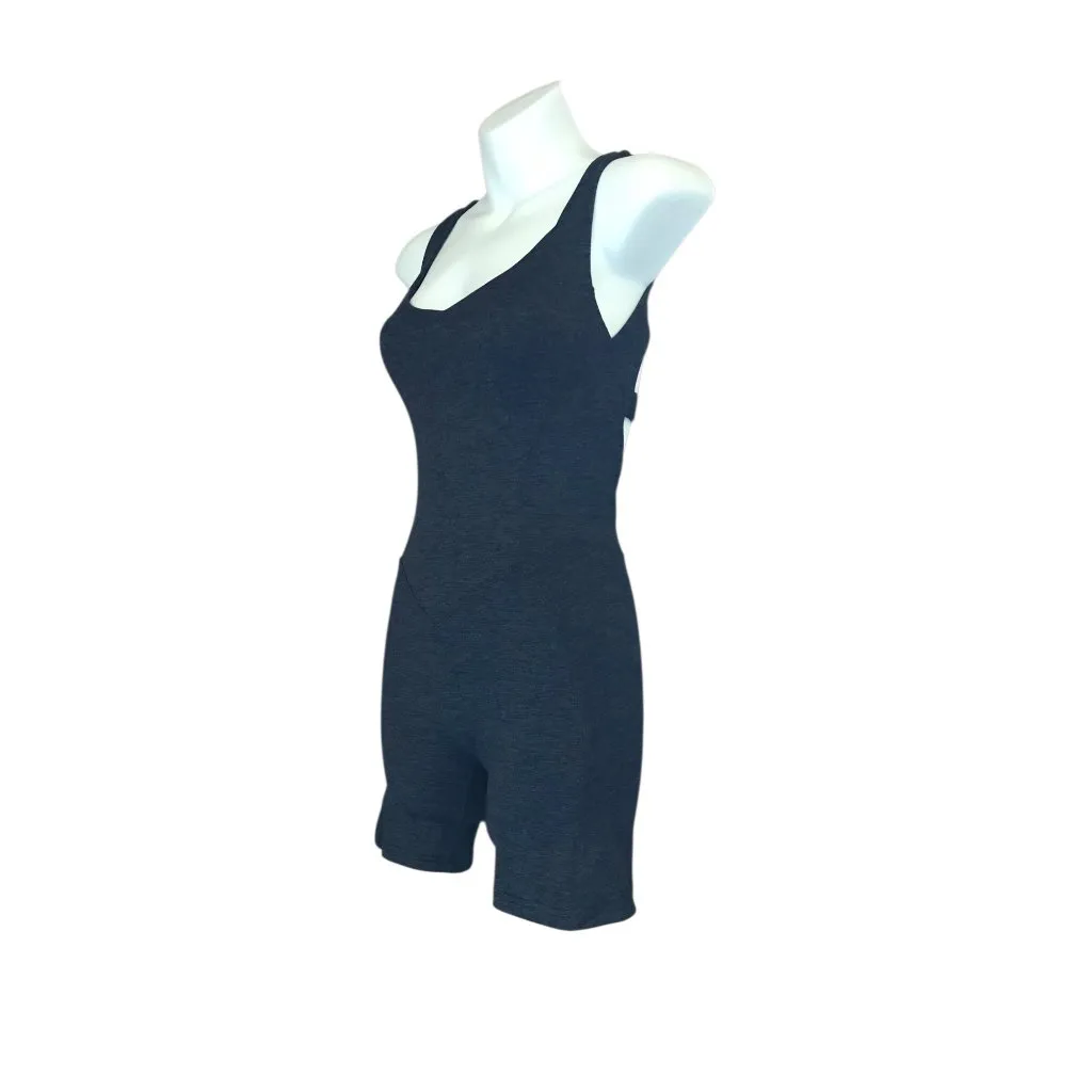 Buff Bunny Navy and Black Heathered Romper - Image 3