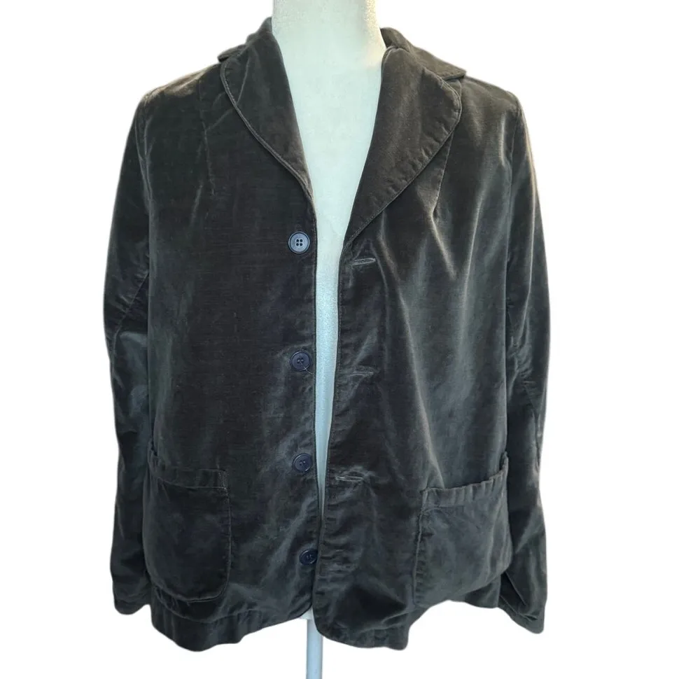 CP Shades Velvet Button-Front Jacket – Gray – Women’s-Estimated Size Small - Image 3