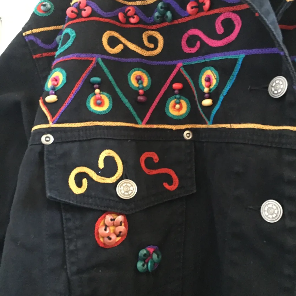 FINAL MARKDOWN Ladies Carole little denim jacket 6 Black - Image 3