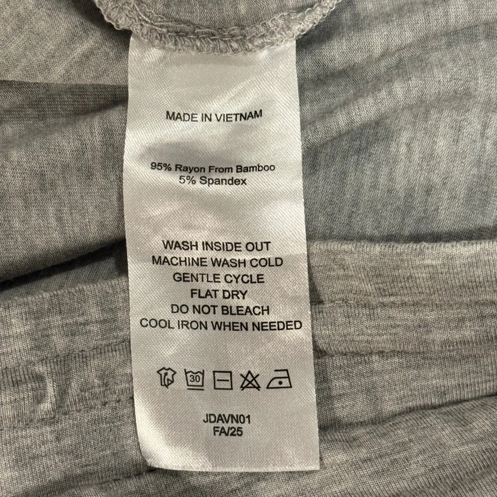 Quince Heather Grey Bamboo Jersey Pajama Pants Drawstring Lounge Bottoms XL - Image 5