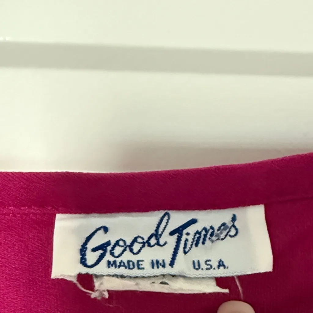 Chic Fuchsia Midi Dress Size 10 Pink - Image 3