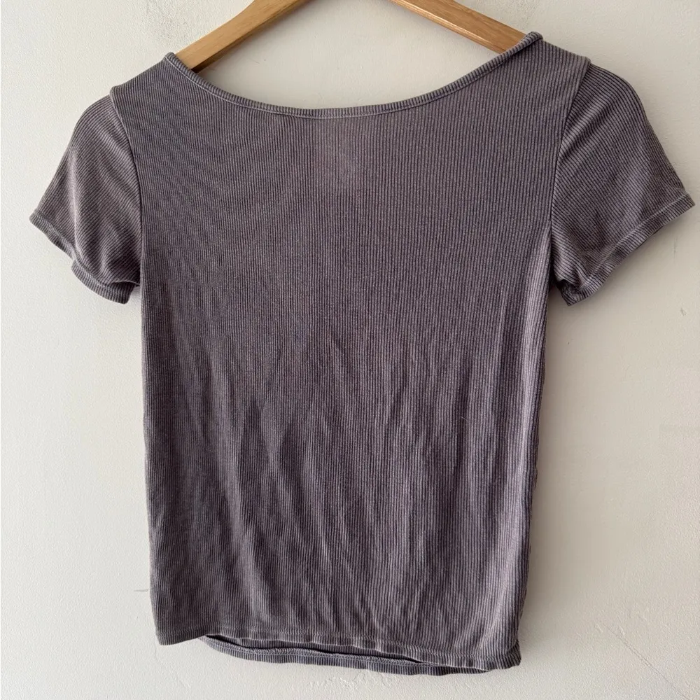 NEW!! PacSun Me To We Gray Cinched Crop Top - Image 3