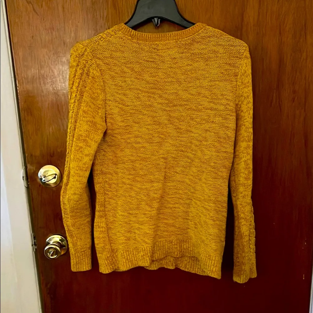 Old Navy Yellow Crew Neck Cable Knit Sweater - Image 2