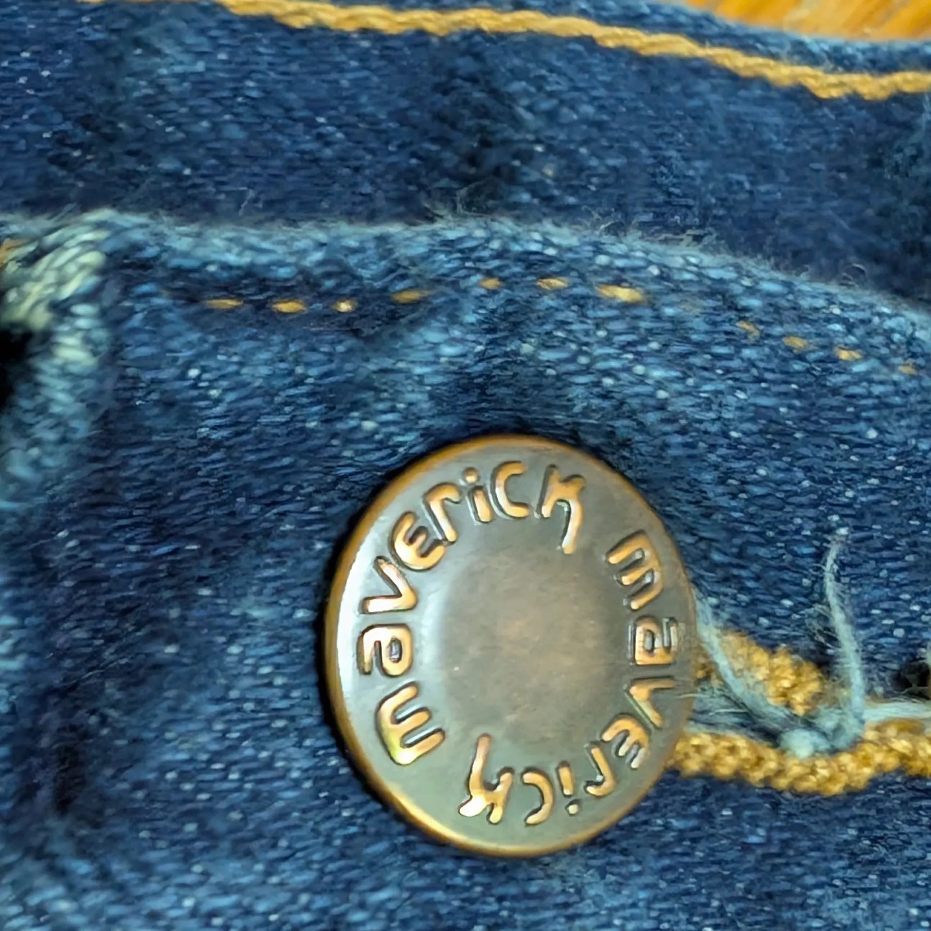 Vintage Maverick Straight Leg Jeans Size 16 Blue - Image 2