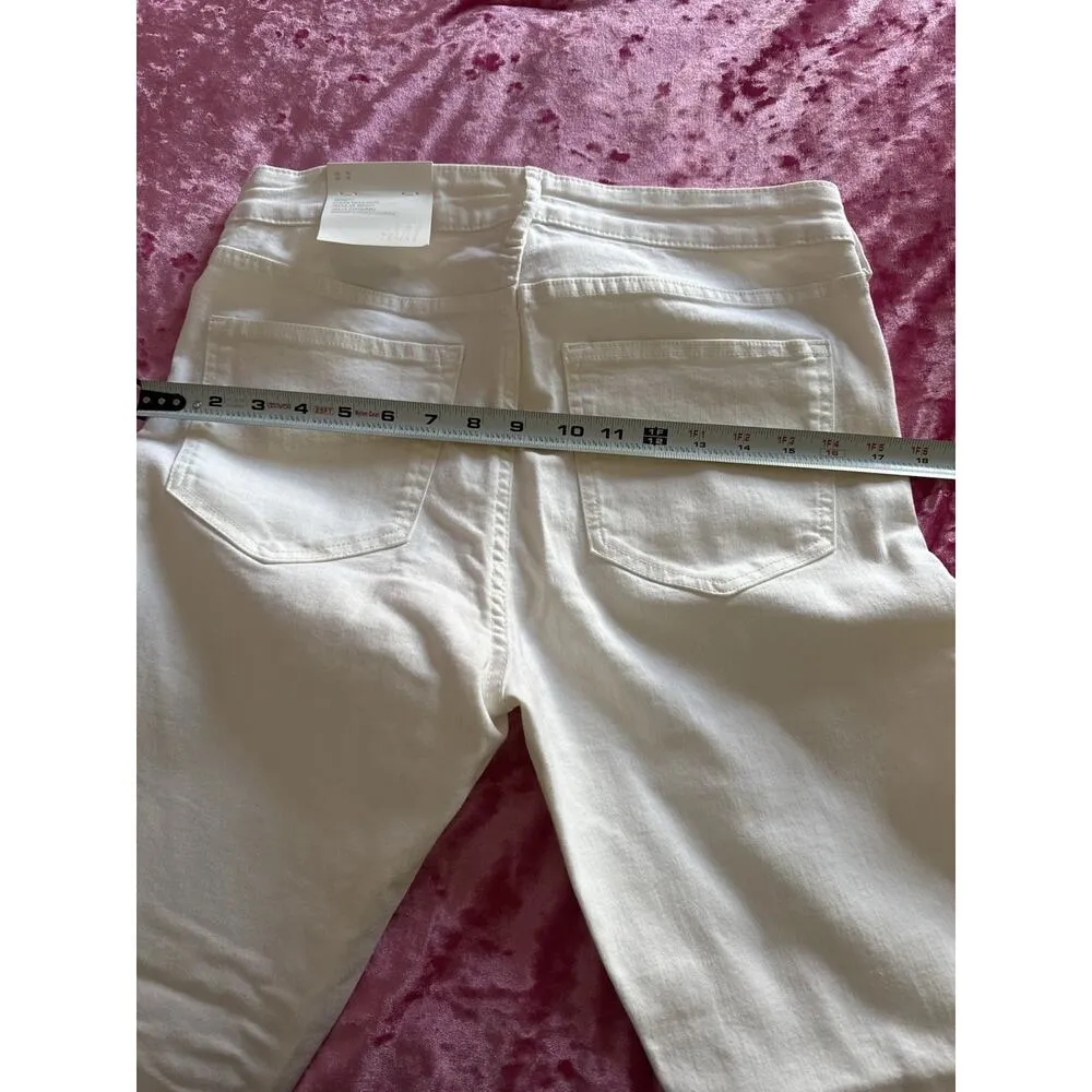 NWT H&M White Jeans Skinny Cigarette Women's US 10 - Image 5
