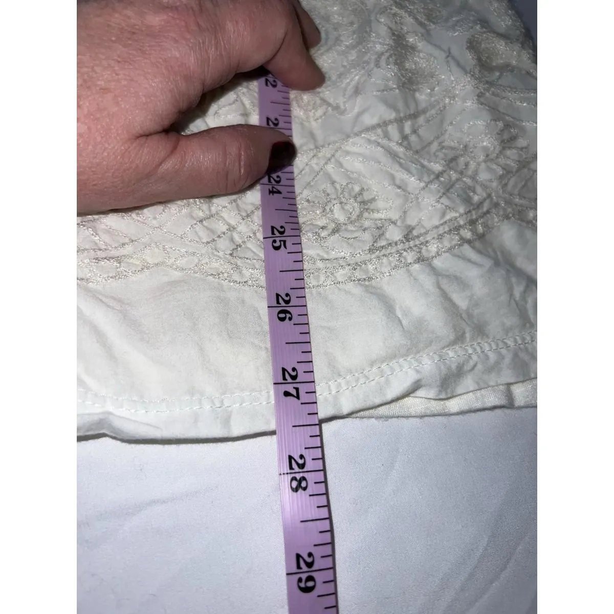 Liv Los Angeles Cream Embroidered Tunic V - Image 11