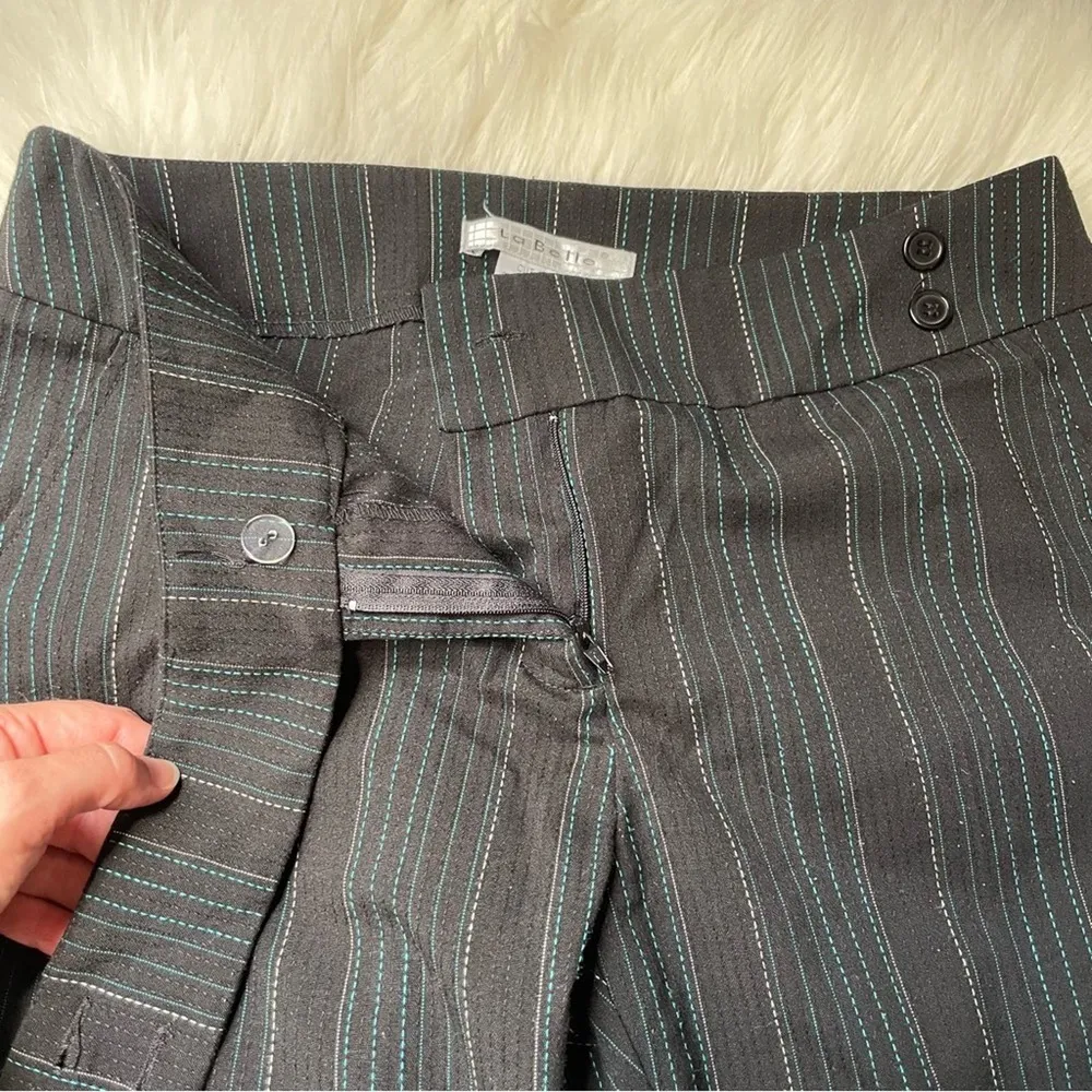Y2K Striped Dress Pants Black & Blue Size undefined - Image 5