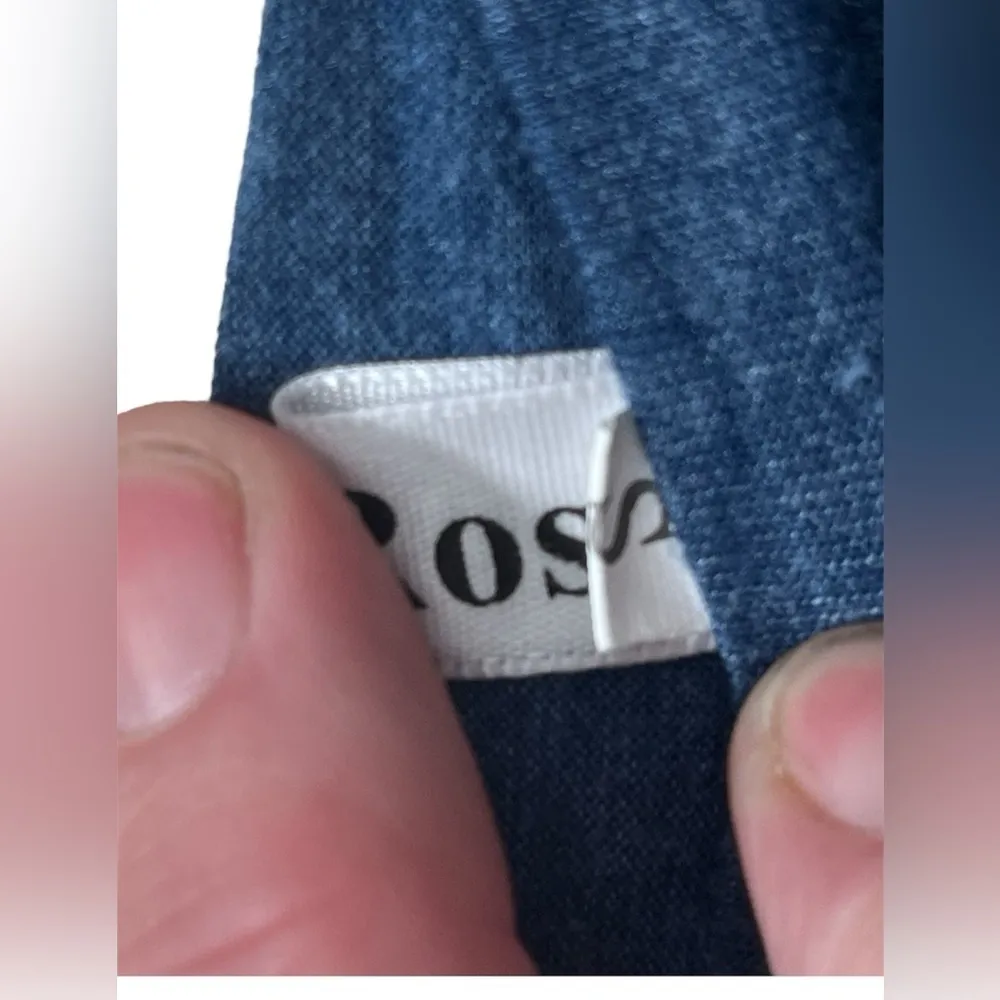 Leo Rossi‎ Women’s Long Sleeve Shirt Blue Cold Shoulder Cut Out Top Size Small - Image 7