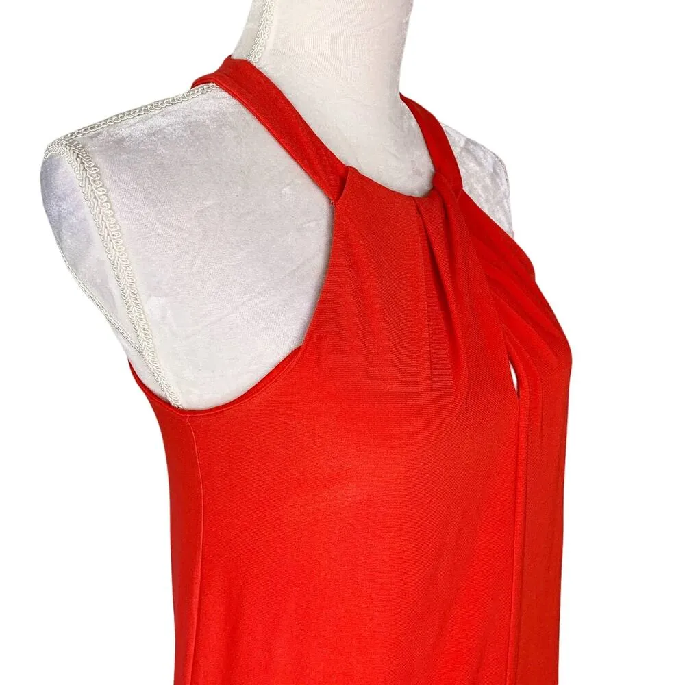 Cynthia Steffe Emerson Sleeveless Halter Dress S Small Red Persimmon - Image 8