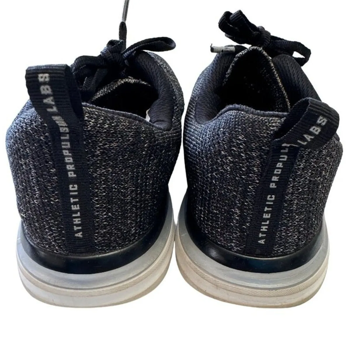 APL Techbloom Pro Black/Gold Heather Knit Running Lightweight Casual Sneakers 9 - Image 3