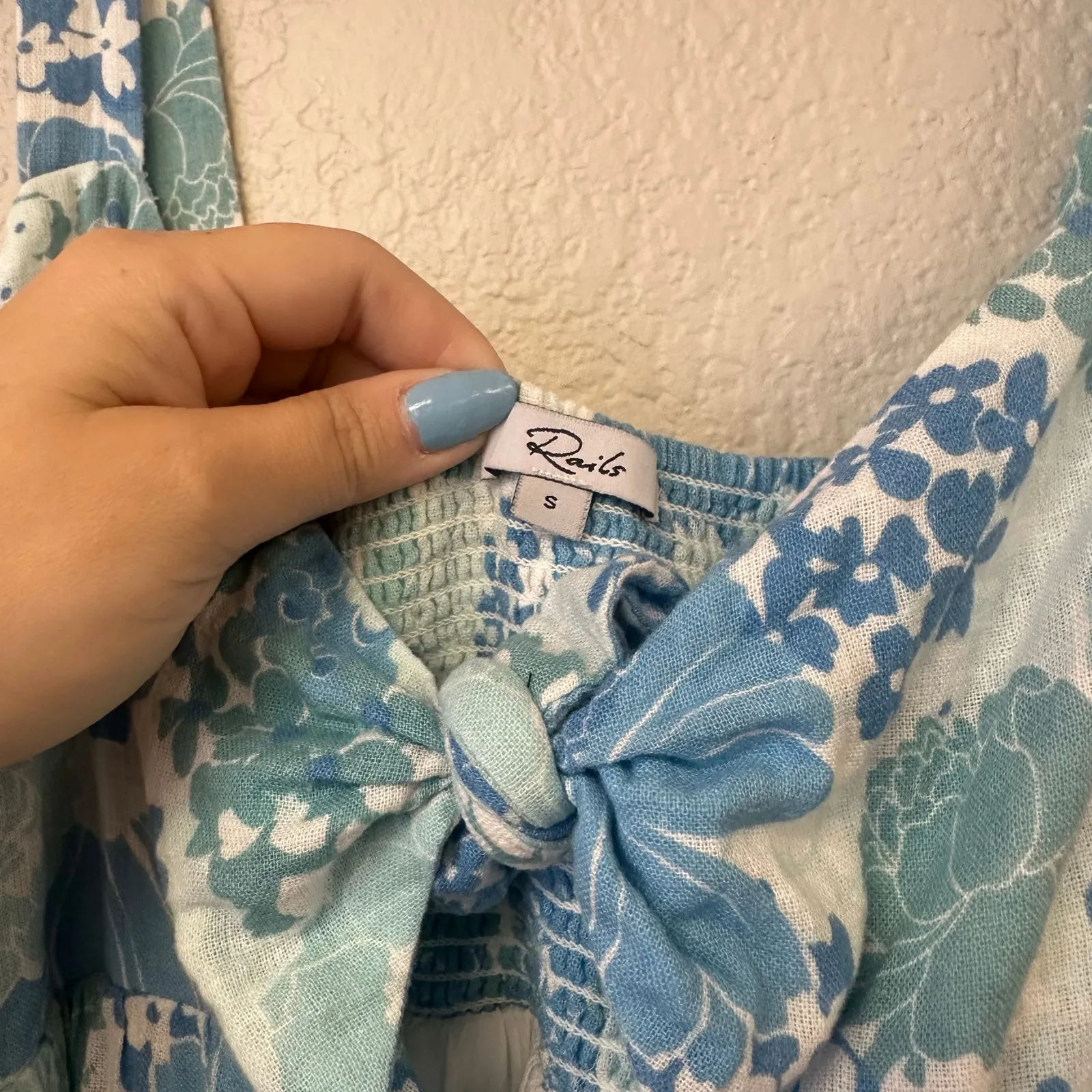 Rails Serafina Azure Wallflower Midi Dress Blue Size Small - Image 3