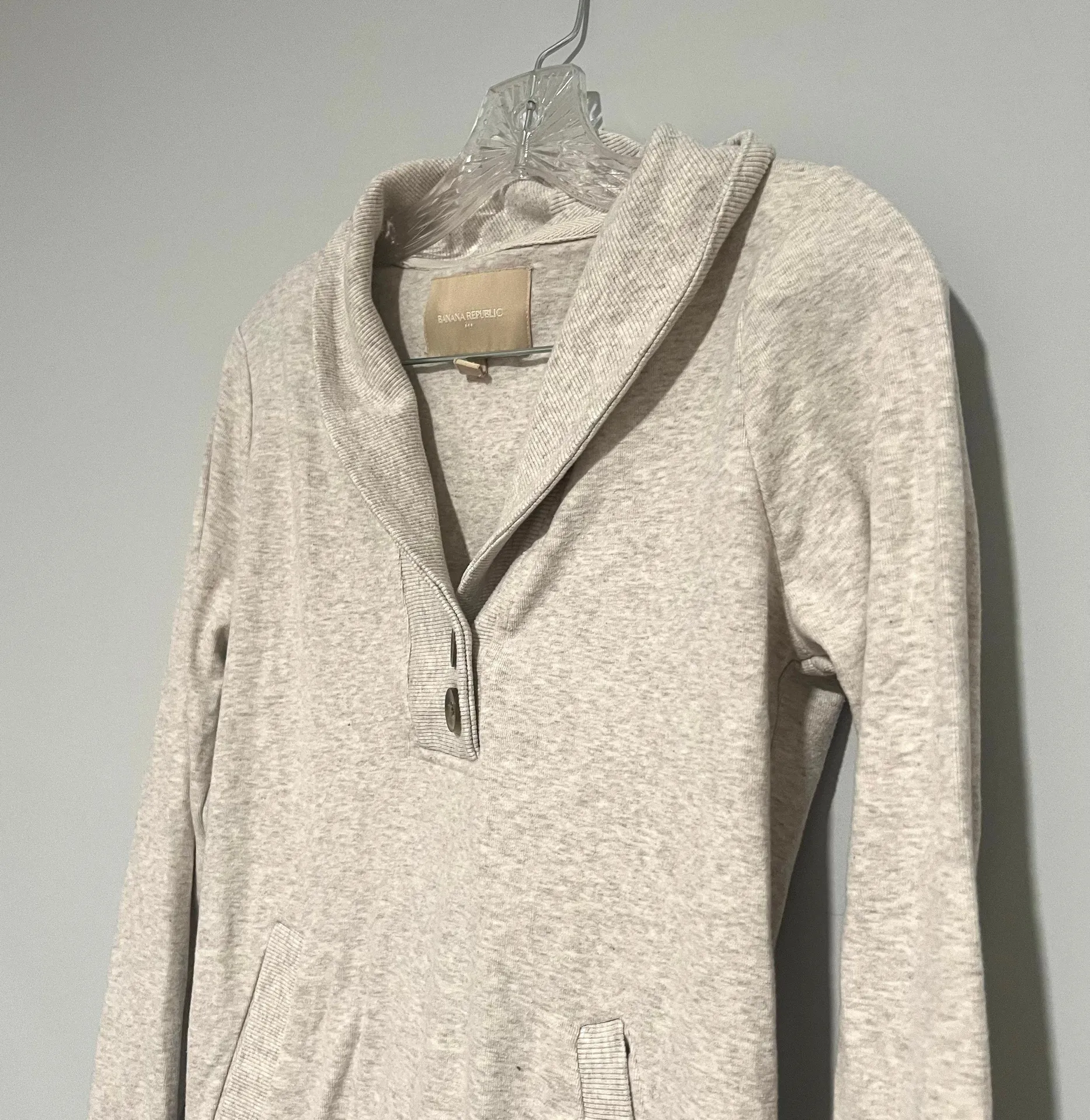 Factory Cream Light Gray Vneck Pullover - Image 7