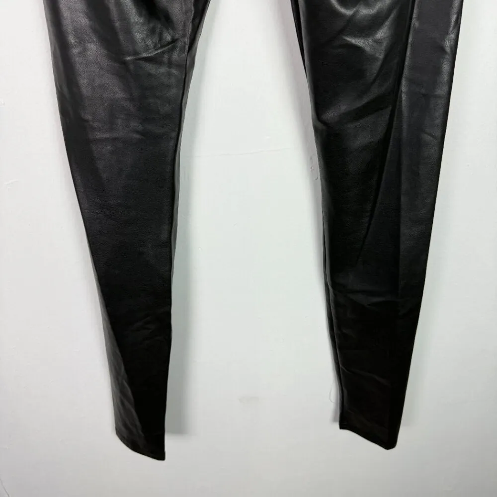 Aritzia Wilfred Free Daria Pant High-Waisted Vegan Leather Leggings Black Small - Image 8