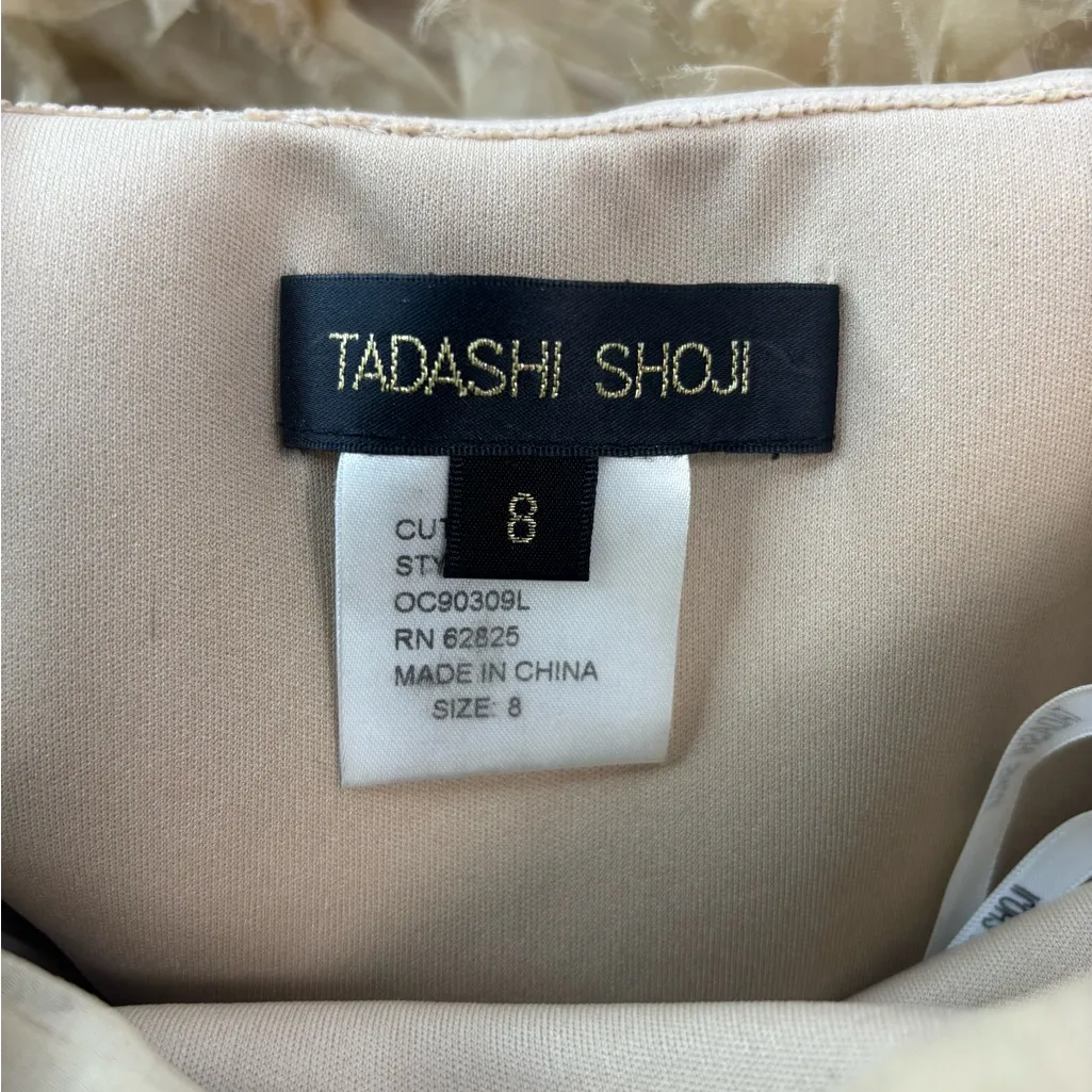 Tadashi Shoji 8 Silk Elegant Ruffle Strapless Formal Maxi Dress - Image 14