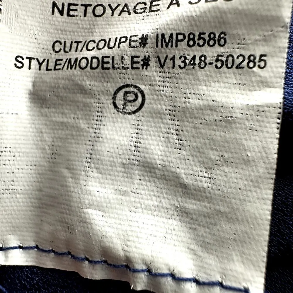 Vince Dolman Sleeve Shift Silk Dress Mock Neck Button Front Cobalt Blue XS - Image 4