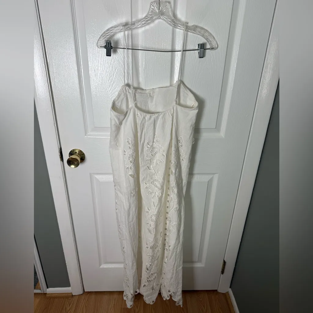 Farm Rio Off-White Richelieu Euroflax Maxi Dress S - Image 7