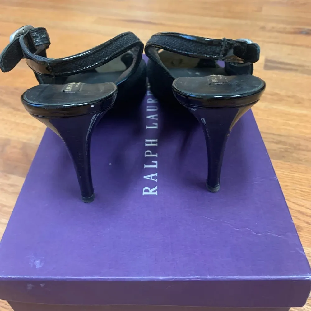 Ralph Lauren  Purple Label Black High Heels - Image 3
