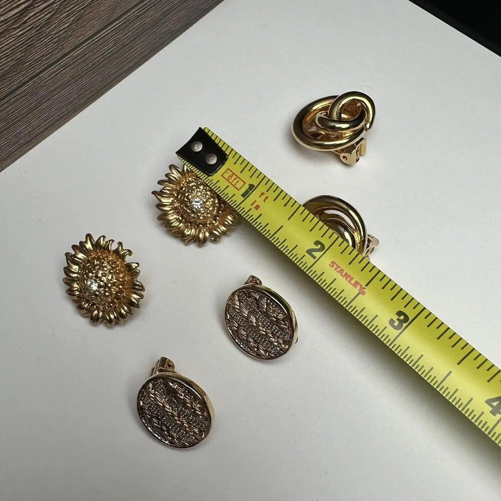 Flower, Swirl, Oval 2 Gold Tone 1 TwI Tone Clip - Image 8