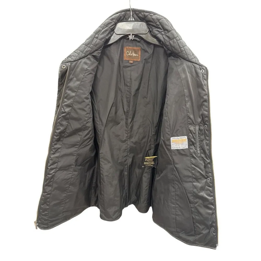 Cole Haan womans black Quilted inuslated coat jacket Size L SKU 8208 - Image 8