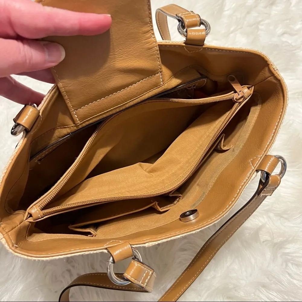 Rosetti woven style shoulder bag purse flowers butterfly bumblebee embroidery - Image 7