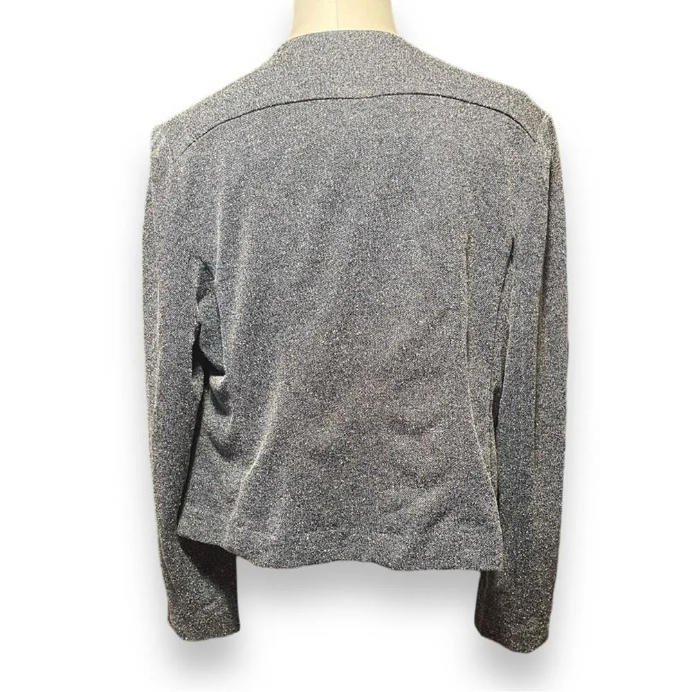 Catherine Malandrino Runway Style Asymmetrical Zip Moto Jacket Black XXL - Image 5