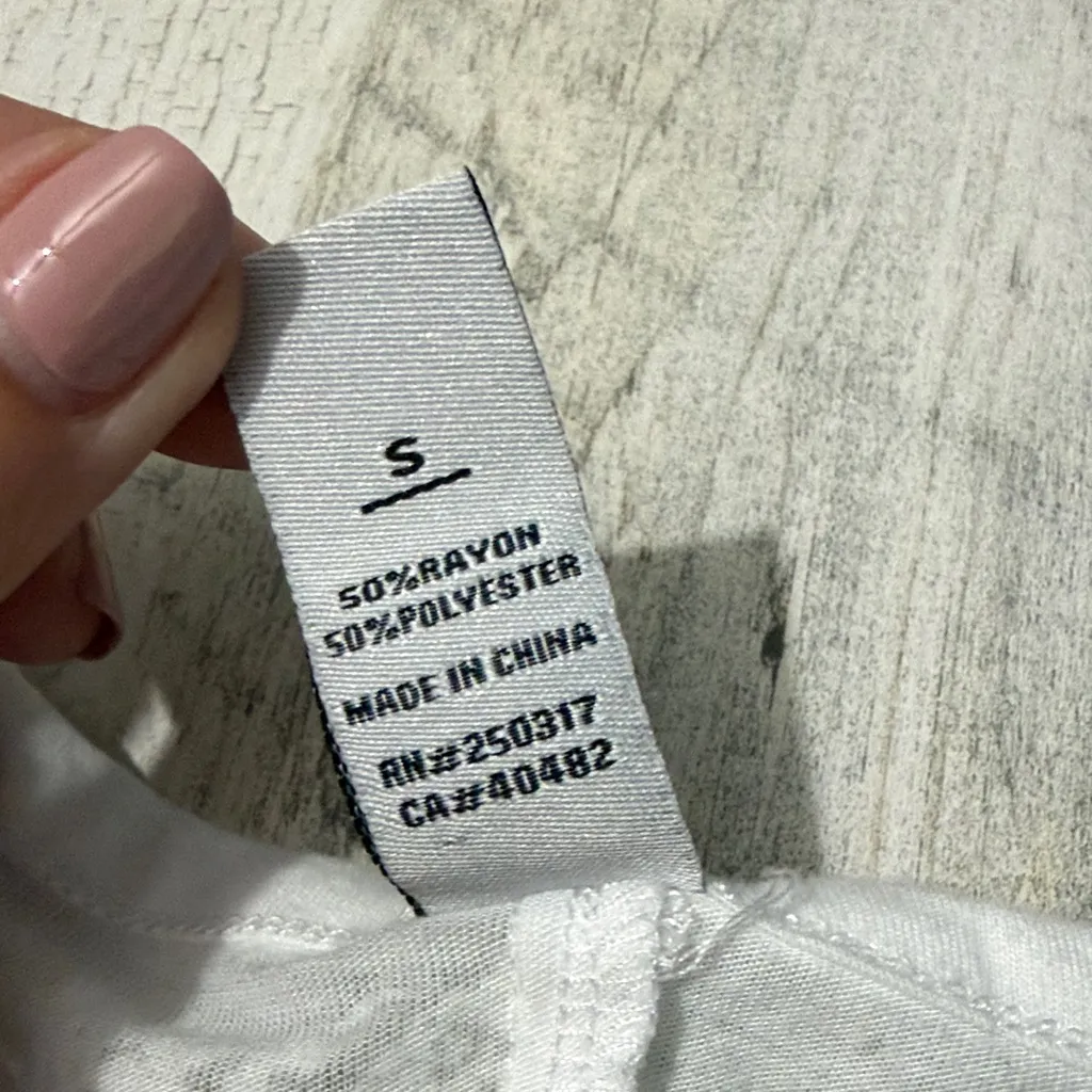 Varley Marr Tee in Sheer White Open-Back Size Small - Image 8