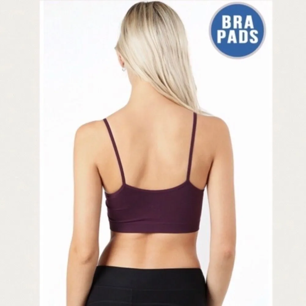 Navy Blue Strappy Padded Wire-Free Bra Size Small/Medium - Image 4