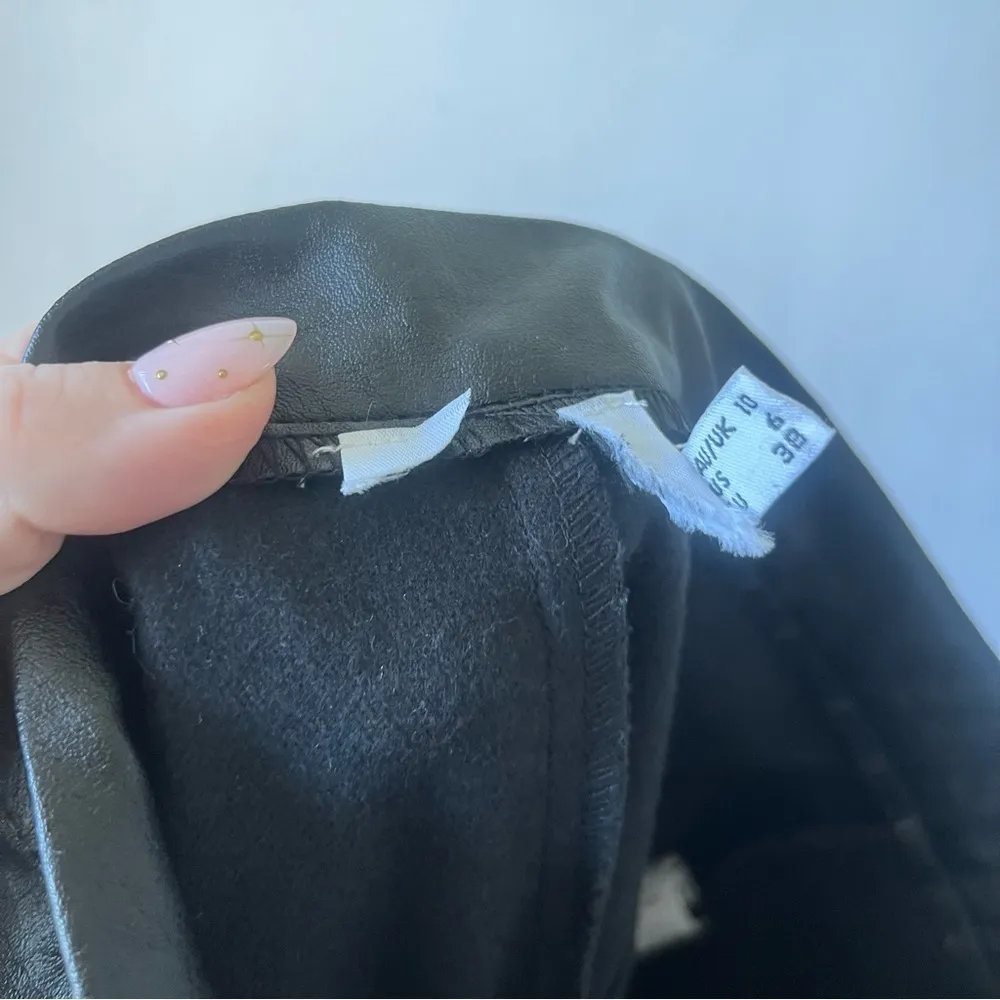 Princess Polly Encore Black Faux Leather High Rise Straight Leg Pants 6 - Image 12