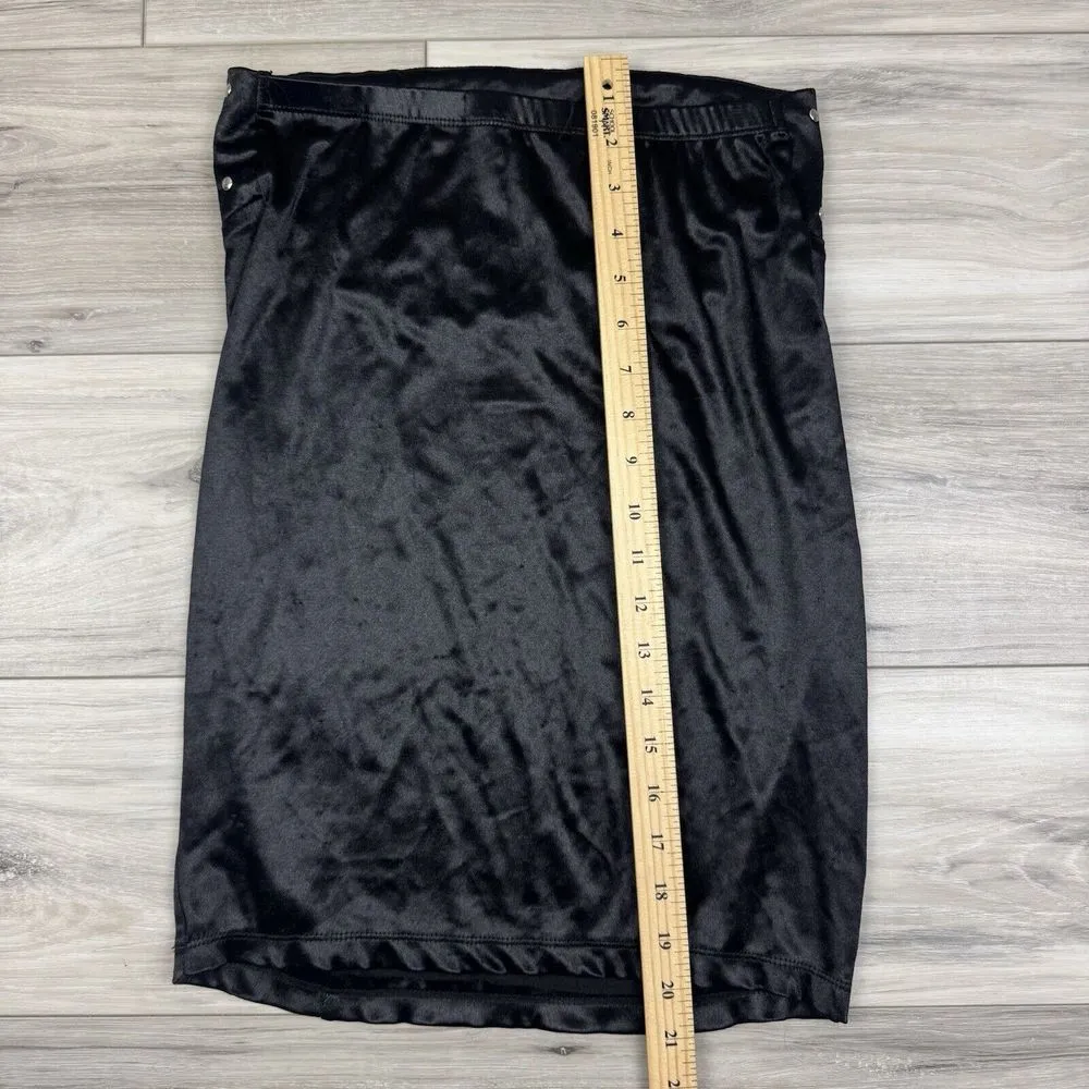 Vtg Lip Service Fashion Victim High Waist‎ Studded Bodycon Black Skirt Goth - Image 6