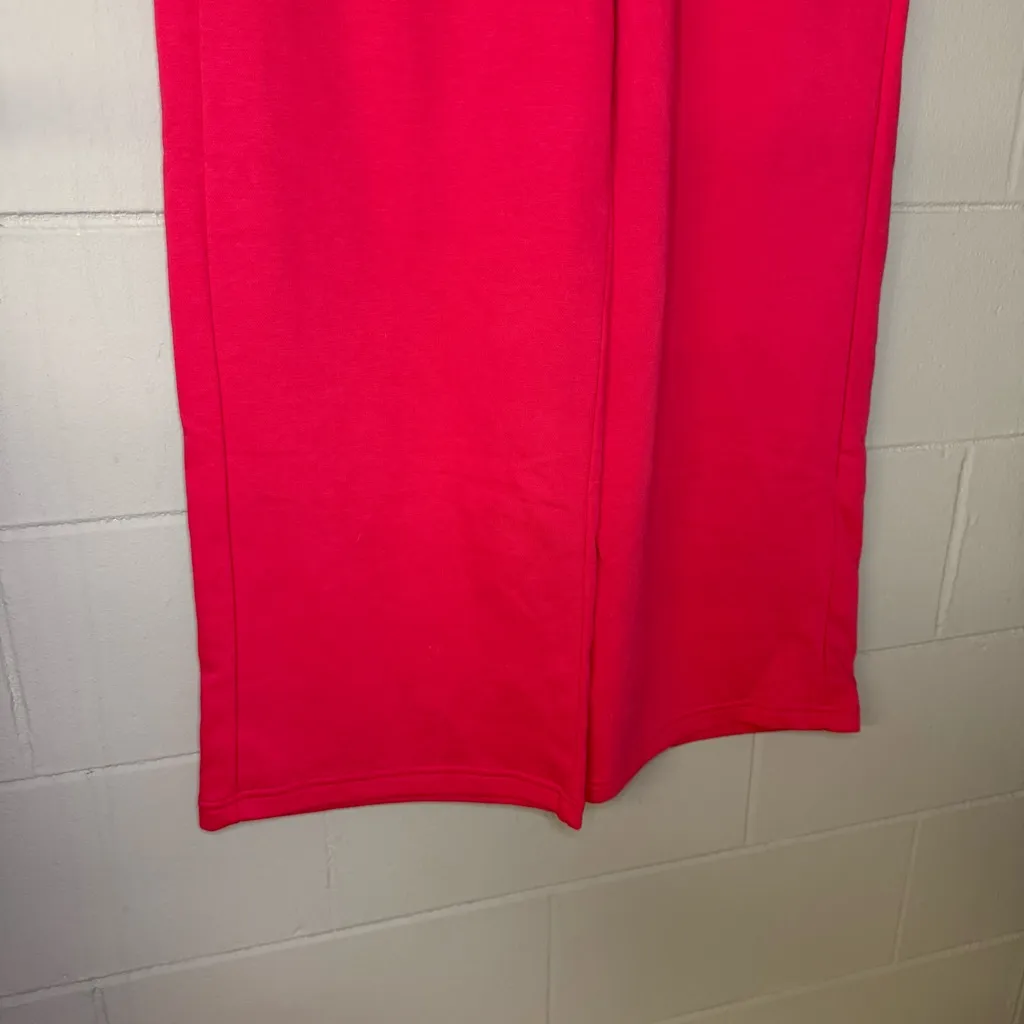 Nike Women's Sportswear Club Fleece Mid-Rise Wide-Leg Sweatpants in Pink Size XL - Image 7