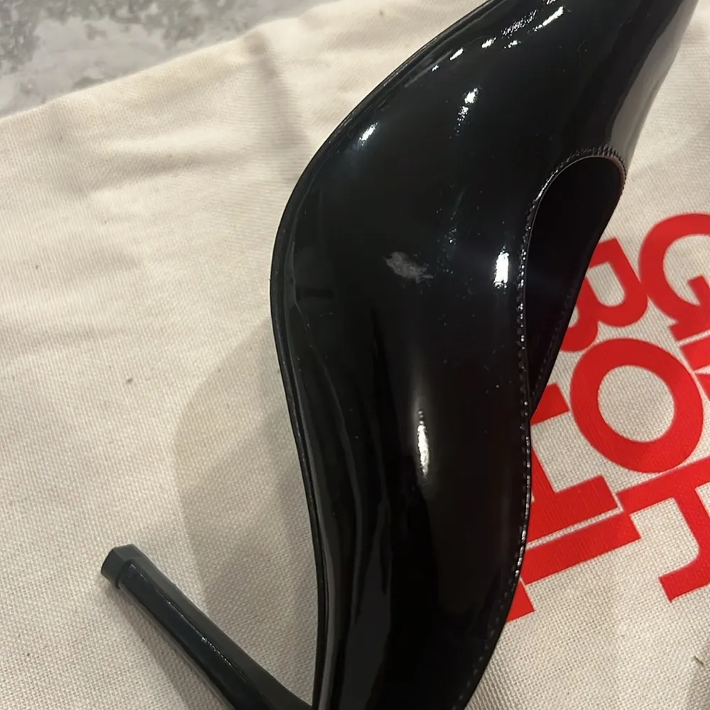 Gia Borghini Abella Patent Pointed Toe High Heel Mules Black Size 37 New+DustBag - Image 5