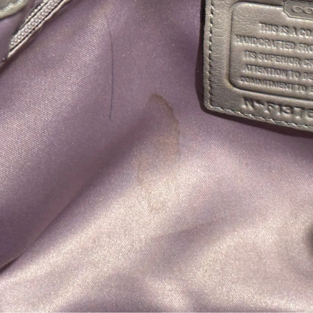 Authentic COACH F1376-26224 Pebbled Leather Hobo Shoulder Bag Dusty Lilac Taupe - Image 10