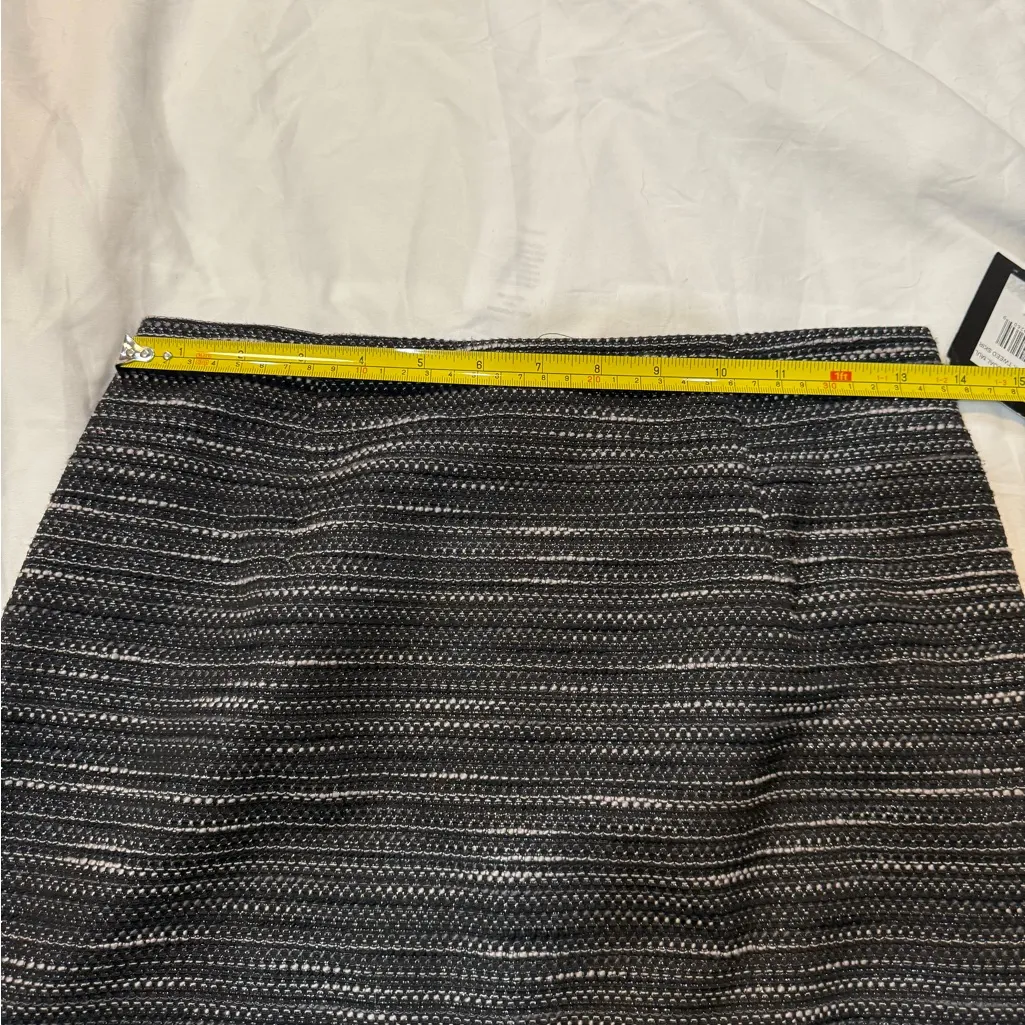Nanette Lenore Craftwork Tweed Skirt Career Pencil Charcoal Lined NWT Size 2 - Image 7