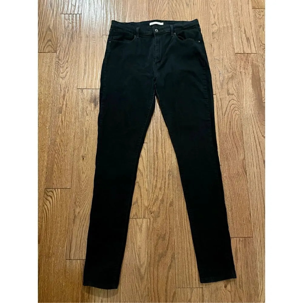 Levi’s 721 high rise skinny jeans black wash size 33 - Image 3