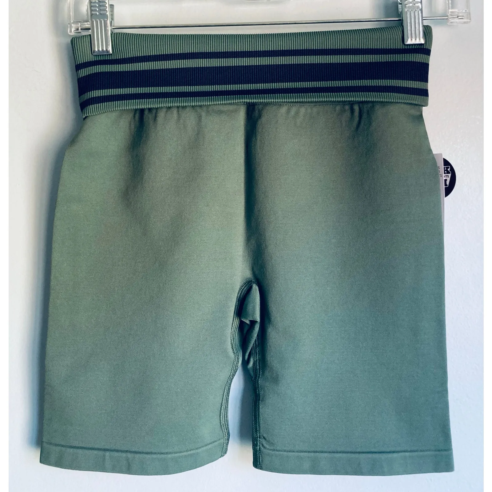 PINK Victoria's Secret Bike Shorts Foldover Green Small - Image 10